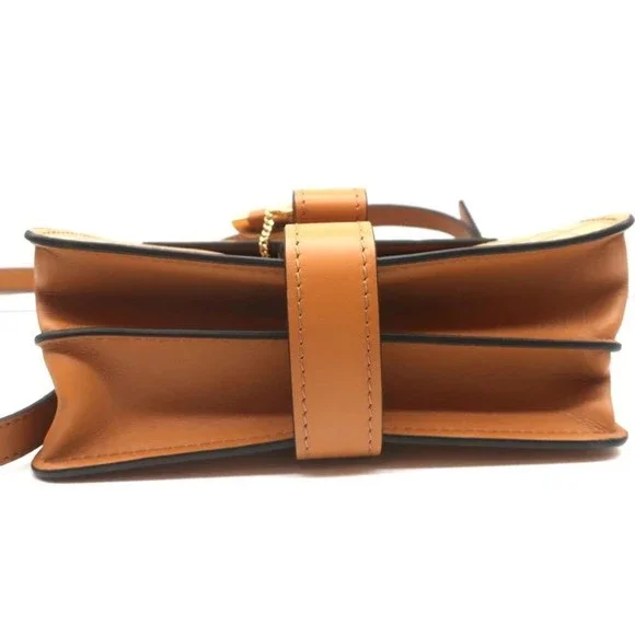 Chloe Small Aby Day Bag Autumnal Brown Croc-Embossed Leather Crossbody Tote NEW - Picture 7 of 12